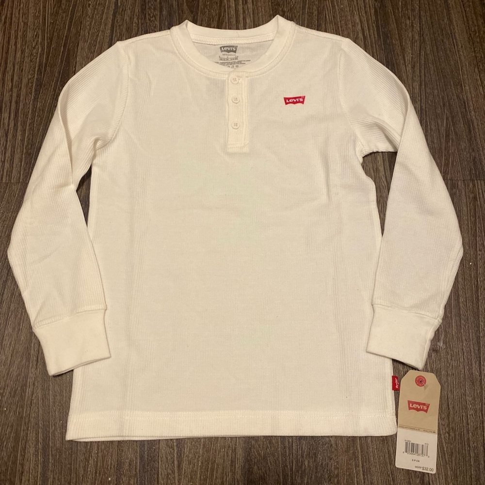 Levi’s Kids Long Sleeve Thermal Henley Knit Top